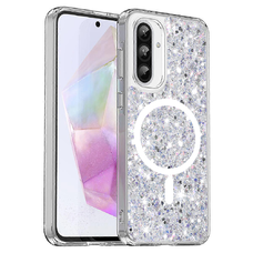  Techsuit - Csillogó Glitter MagSafe - Samsung Galaxy A36 5G / A56 5G - Fehér tok