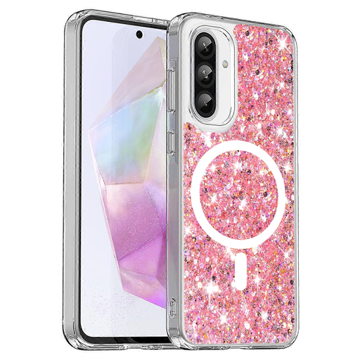 Techsuit - Csillogó Glitter MagSafe - Samsung Galaxy A36 5G / A56 5G - Rózsaszín tok Techsuit - Csillogó Glitter MagSafe - Samsung Galaxy A36 5G / A56 5G - Rózsaszín tok