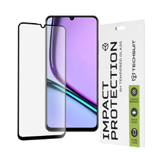  Techsuit - 111D Teljes Fedés / Teljes Ragasztás Üveg - Realme Note 60 - Fekete üvegfólia