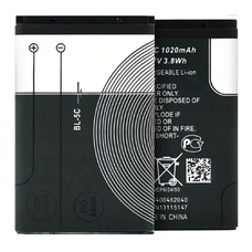  OEM - Telefon akkumulátor BL-5C (15709) - Nokia 3100 / 3109 Classic / 3110 Evolve - 1020mAh - Fekete