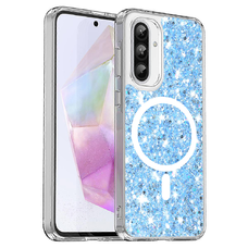  Techsuit - Csillogó Glitter MagSafe - Samsung Galaxy A36 5G / A56 5G - Kék tok