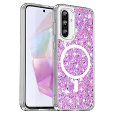  Techsuit - Csillogó Glitter MagSafe - Samsung Galaxy A36 5G / A56 5G - Magenta tok