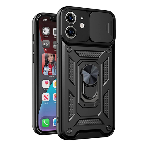  Techsuit - CamShield sorozat - iPhone 12 mini - Fekete tok