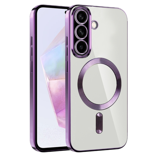 Techsuit - Luxus Kristály MagSafe - Samsung Galaxy A36 5G / A56 5G - Világoslila tok Techsuit - Luxus Kristály MagSafe - Samsung Galaxy A36 5G / A56 5G - Világoslila tok