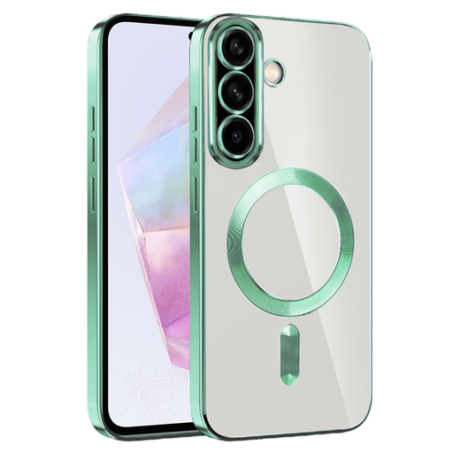 Techsuit - Luxus Kristály MagSafe - Samsung Galaxy A36 5G / A56 5G - Világoszöld tok Techsuit - Luxus Kristály MagSafe - Samsung Galaxy A36 5G / A56 5G - Világoszöld tok