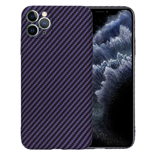 Techsuit - Karbonit Szálas Ház - iPhone 11 Pro Max - Lila tok