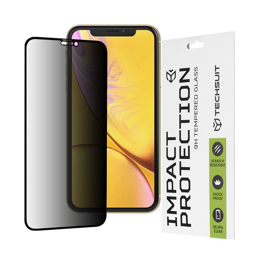Techsuit - 111D Privacy Teljes Ragasztás - iPhone XR / iPhone 11 - Fekete üvegfólia Techsuit - 111D Privacy Teljes Ragasztás - iPhone XR / iPhone 11 - Fekete üvegfólia