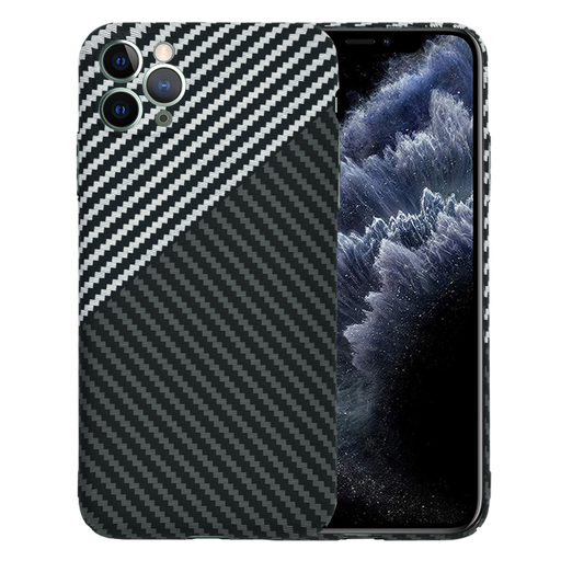  Techsuit - Karbonit Szálhéj - iPhone 11 Pro Max - Lopakodó Szürke tok