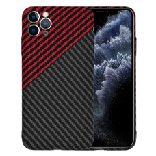  Techsuit - Karbonit FiberShell - iPhone 11 Pro Max - Piros Vortex tok