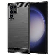  Techsuit - Karbon Szilikon - Samsung Galaxy S23 Ultra - Fekete tok