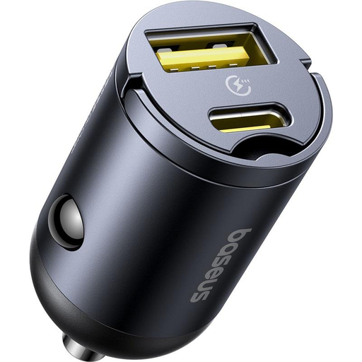 Baseus Tiny Star Mini autós töltő (U+C) 30W Kozmikus fekete