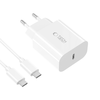 Tech-Protect Nc20w 1-portos hálózati töltő Pd20w + Type-C kábel fehér - 1. kép