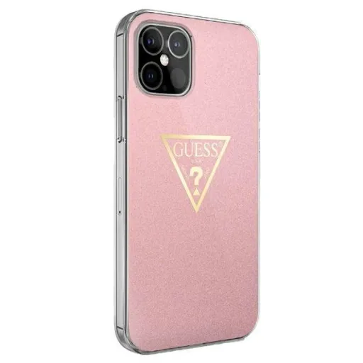 iPhone 12 mini Guess GUHCP12SPCUMPTPI  Metallic Triangle tok pink