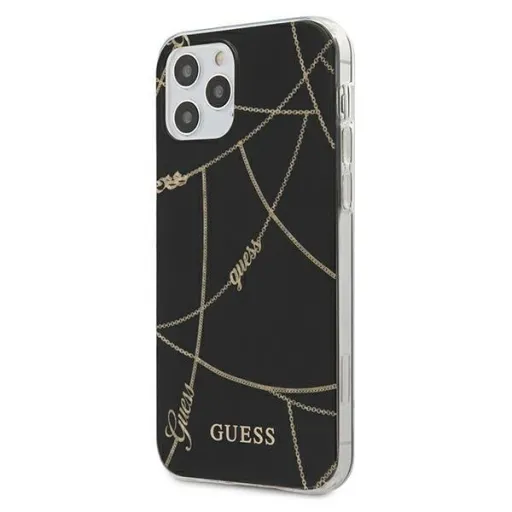 iPhone 12 Pro MAX Guess Gold Chain GUHCP12LPCUCHBK tok fekete