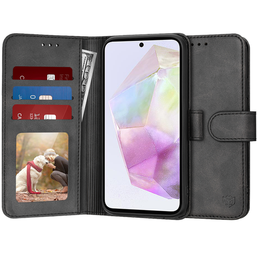 Techsuit - Napló Könyv - Samsung Galaxy A35 5G - Fekete tok Techsuit - Napló Könyv - Samsung Galaxy A35 5G - Fekete tok