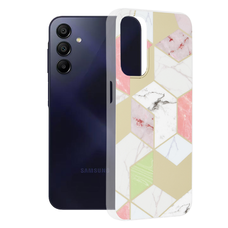  Techsuit - Márvány Sorozat - Samsung Galaxy A15 4G / A15 5G - Lila Hex tok