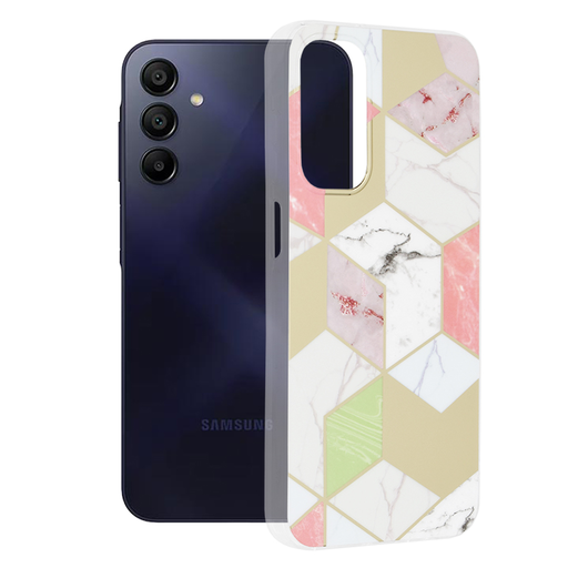 Techsuit - Márvány Sorozat - Samsung Galaxy A15 4G / A15 5G - Lila Hex tok Techsuit - Márvány Sorozat - Samsung Galaxy A15 4G / A15 5G - Lila Hex tok