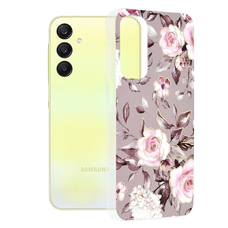  Techsuit - Marble Series - Samsung Galaxy A25 5G - Ruth Szürke Virágzása tok
