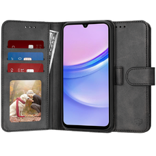  Techsuit - Jegyzetfüzet - Samsung Galaxy A15 4G / A15 5G - Fekete tok