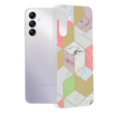  Techsuit - Márvány Széria - Samsung Galaxy A14 4G / A14 5G - Lila Hex tok