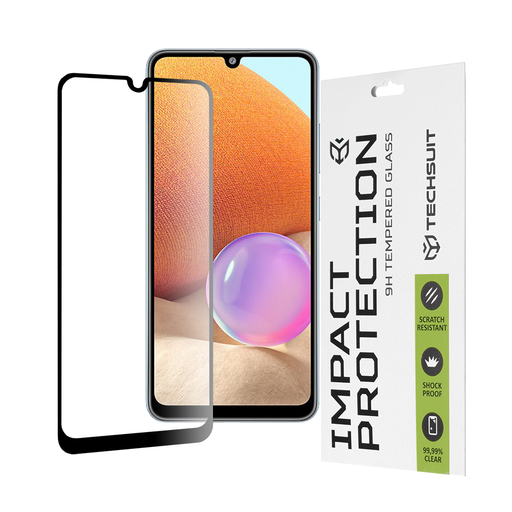  Techsuit - 111D Teljes Fedés / Teljes Ragasztás Üveg - Samsung Galaxy A32 4G / A33 5G - Fekete