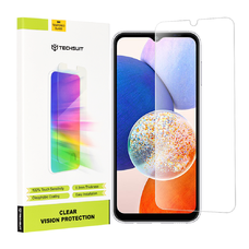  Techsuit - Áttetsző Védőtok - Samsung Galaxy A14 4G / A14 5G - Átlátszó üvegfólia