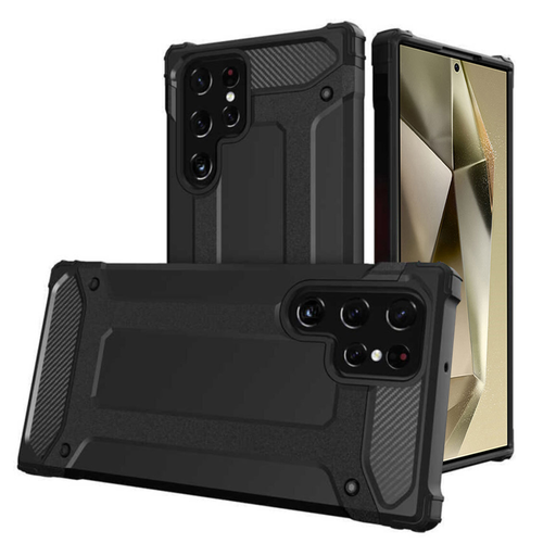 Techsuit - Hibrid Páncél - Samsung Galaxy S24 Ultra - Fekete tok Techsuit - Hibrid Páncél - Samsung Galaxy S24 Ultra - Fekete tok