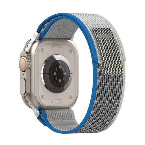  Techsuit - Óraszíj (W039) - Apple Watch 1/2/3/4/5/6/7/8/9/10/SE/SE 2 (38/40/41/42 mm) - Kék / Szürke