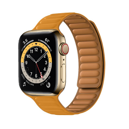  Techsuit - Óraszíj (W035) NŐKNEK - Apple Watch 1/2/3/4/5/6/7/8/9/10/SE/SE 2 (38/40/41/42mm) - Narancssárga