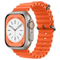  Techsuit - Óraszíj (W038) - Apple Watch 1/2/3/4/5/6/7/8/9/10/SE/SE 2 (38/40/41/42mm) - Narancssárga