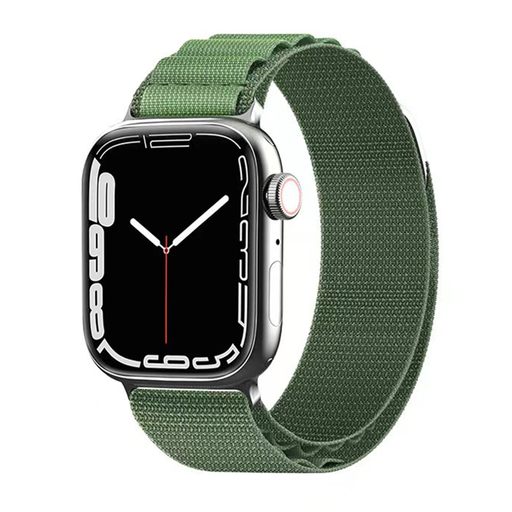  Techsuit - Óraszíj (W037) - Apple Watch 1/2/3/4/5/6/7/8/9/10/SE/SE 2 (38/40/41/42mm) - Katonai zöld