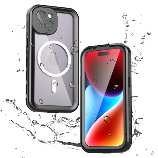 ShellBox - Vízálló IP68 MagSafe tok - iPhone 15 - Fekete ShellBox - Vízálló IP68 MagSafe tok - iPhone 15 - Fekete