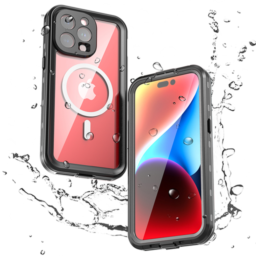 ShellBox - Vízálló IP68 MagSafe Tok - iPhone 15 Pro Max - Fekete tok ShellBox - Vízálló IP68 MagSafe Tok - iPhone 15 Pro Max - Fekete tok