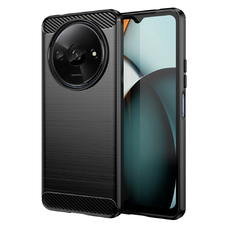  Techsuit - Karbonszálas Szilikon Tok - Xiaomi Redmi A3 - Fekete tok
