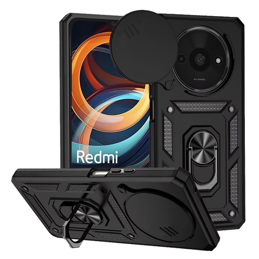 Techsuit - CamShield Széria - Xiaomi Redmi A3 - Fekete tok Techsuit - CamShield Széria - Xiaomi Redmi A3 - Fekete tok