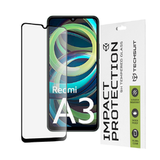  Techsuit - 111D Teljes Fedés / Teljes Ragasztás Üveg - Xiaomi Redmi A3 - Fekete üvegfólia