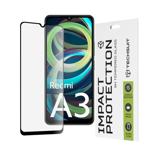 Techsuit - 111D Teljes Fedés / Teljes Ragasztás Üveg - Xiaomi Redmi A3 - Fekete üvegfólia Techsuit - 111D Teljes Fedés / Teljes Ragasztás Üveg - Xiaomi Redmi A3 - Fekete üvegfólia