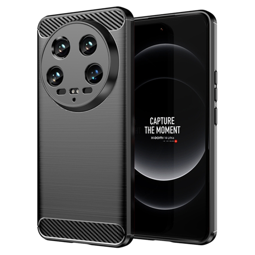 Techsuit - Karbonszálas szilikon - Xiaomi 14 Ultra - Fekete tok Techsuit - Karbonszálas szilikon - Xiaomi 14 Ultra - Fekete tok