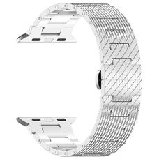  Techsuit - Óraszíj 32 mm (W052) - Apple Watch 1/2/3/4/5/6/7/8/9/10/SE/SE 2 (38/40/41/42 mm) - Ezüst