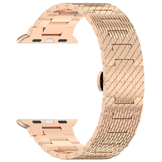  Techsuit - 35mm-es óraszíj (W052) - Apple Watch 1/2/3/4/5/6/7/8/9/10/SE/SE 2/Ultra/Ultra 2 (42/44/45/46/49mm) - Rózsaarany