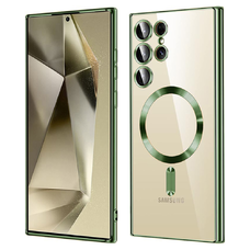  Techsuit - Luxus Kristály MagSafe - Samsung Galaxy S24 Ultra - Mélyzöld tok