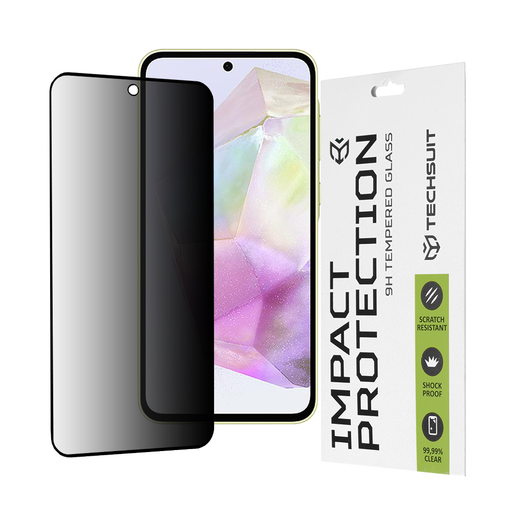 Techsuit - 111D Teljes Ragasztós Privátvédő - Samsung Galaxy A35 5G / A55 5G / M35 - Fekete üvegfólia Techsuit - 111D Teljes Ragasztós Privátvédő - Samsung Galaxy A35 5G / A55 5G / M35 - Fekete üvegfólia