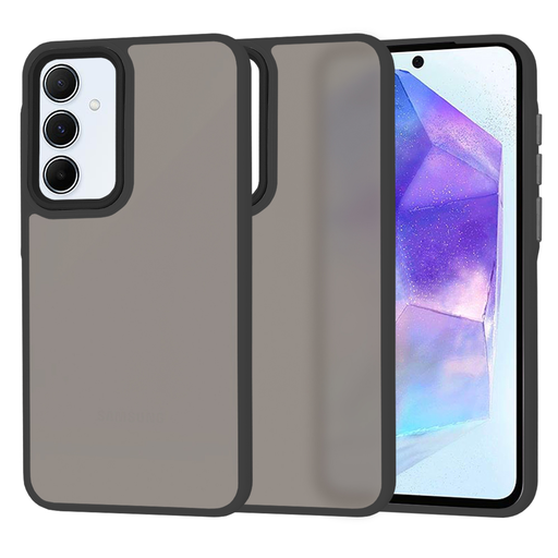 Techsuit - HaloFrost Sorozat - Samsung Galaxy A55 5G - Fekete tok Techsuit - HaloFrost Sorozat - Samsung Galaxy A55 5G - Fekete tok