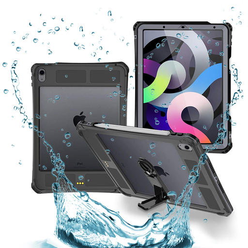 ShellBox - Vízálló IP68 - iPad Air 4 (2020) / Air 5 (2022) - Fekete tok ShellBox - Vízálló IP68 - iPad Air 4 (2020) / Air 5 (2022) - Fekete tok