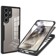  Techsuit - ColorVerse 360 Sorozat + Képernyővédő - Samsung Galaxy S24 Ultra - Fekete tok