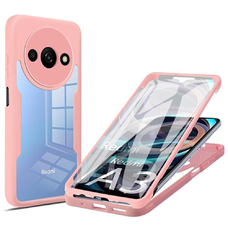  Techsuit - ColorVerse 360 Sorozat + Képernyővédő - Xiaomi Redmi A3 - Rózsaszín tok