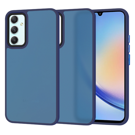 Techsuit - HaloFrost sorozat - Samsung Galaxy A34 5G - Mélykék tok Techsuit - HaloFrost sorozat - Samsung Galaxy A34 5G - Mélykék tok