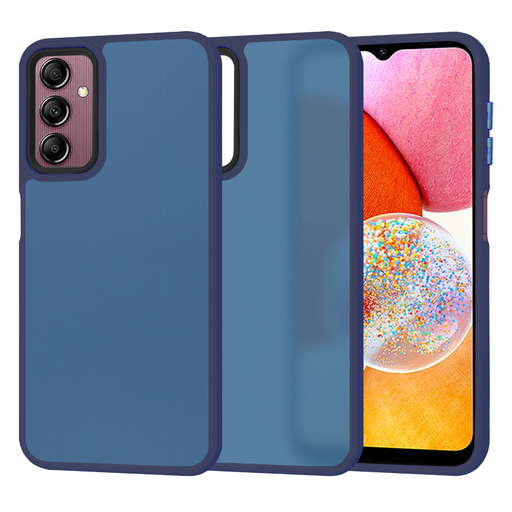 Techsuit - HaloFrost Sorozat - Samsung Galaxy A14 4G / A14 5G - Mély kék tok Techsuit - HaloFrost Sorozat - Samsung Galaxy A14 4G / A14 5G - Mély kék tok
