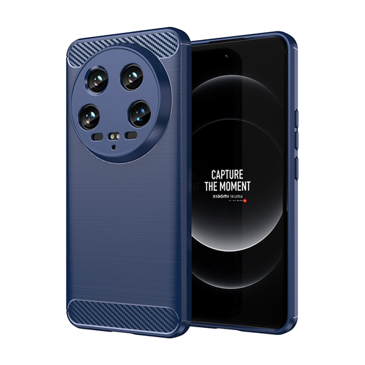 Techsuit - Szén Szilikon - Xiaomi 14 Ultra - Kék tok Techsuit - Szén Szilikon - Xiaomi 14 Ultra - Kék tok