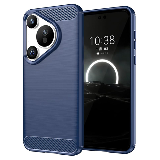  Techsuit - Szén Szilikon - Huawei Pura 70 - Kék tok